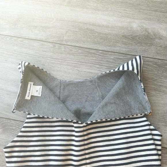 Club Monaco Dress Women's Black And White Striped A-Line Sleeveless - Picture 14 of 14